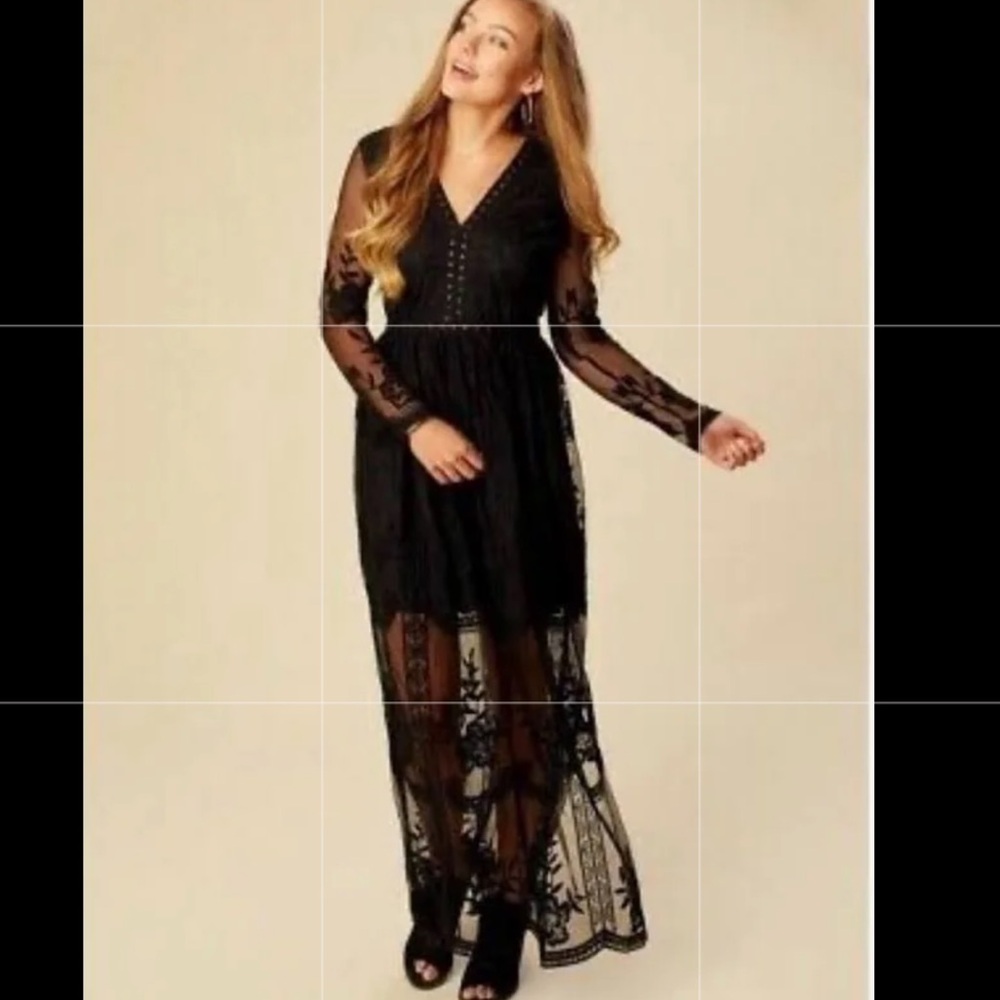 Altar’d State black long sleeved maxi dress